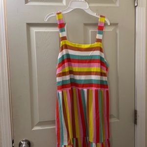 J.crew maxi dress in rainbow stripe
